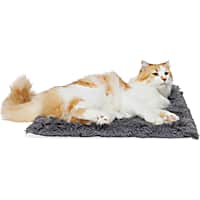 EveryYay Gray Fuzzy Fur Solid Cat Bed