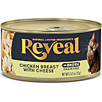 Reveal Limited Ingredient Natural Grain Free, Chicken Breast with Cheese in Broth Wet Food for Cats