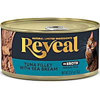 Reveal Limited Ingredient Natural Grain Free, Tuna with Sea Bream in Broth Wet Canned Food for Cats