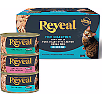 Reveal Limited Ingredient Natural Grain Free, Fish in Broth Wet Cat Food Variety Pack