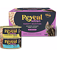 Reveal Limited Ingredient Natural Grain Free, Chicken and Tuna in Broth Wet Food for Kitten variety Pack