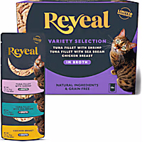 Reveal Limited Ingredient Natural Grain Free, Fish and Chicken Flavors in Broth Wet Cat Food Variety Pack