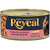 Reveal Limited Ingredient Natural Grain Free, Tuna with Salmon in Gravy Wet Food for Cats