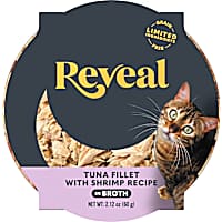 Reveal Limited Ingredient Natural Grain Free, Tuna with Shrimp in Broth Wet Food for Cats