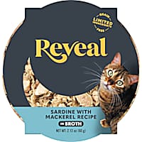 Reveal Limited Ingredient Natural Grain Free, Sardine with Mackerel in Broth Wet Food for Cats