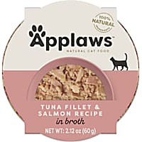 Applaws Natural Wet Cat Food Tuna Fillet with Salmon in Broth