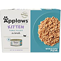 Applaws Limited Ingredient Tuna Fillet Broth Natural Canned Wet Kitten Food Multipack