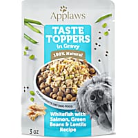Applaws Taste Toppers Whitefish with Salmon, Green Beans & Lentils in Gravy Natural Wet Dog Food