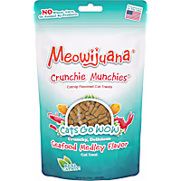 Meowijuana Crunchie Munchie, Catnip Treats, Seafood Medley Cat Toy