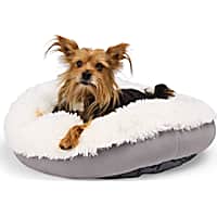 EveryYay Faux Fur Donut Bed for Dogs