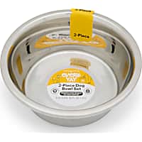 EveryYay Two Pack Stainless Steel Dog Bowls