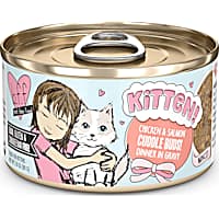 B.F.F. Kitten! Chicken & Salmon Cuddle Buds! Dinner in Gravy Wet Cat Food