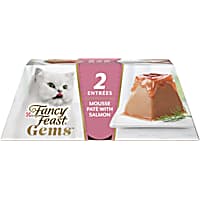 Fancy Feast Gems Mousse Pate With Salmon and Halo of Savory Gravy Wet Cat Food