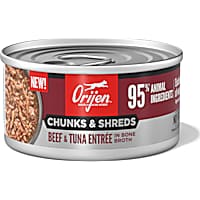 ORIJEN Chunks & Shreds Beef & Tuna Entree Wet Cat Food