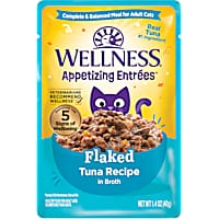 Wellness Appetizing Entrees Natural, Protein-Rich, Grain Free, Tuna Recipe Flaked Adult Wet Cat Food