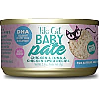 Tiki Cat Baby Chicken, Tuna & Chicken Liver Pate Wet Food for Kittens