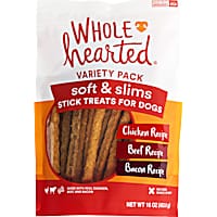WholeHearted Grain Free Soft and Slim Dog Stick Treats Variety Pack