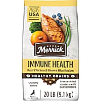 Merrick Healthy Grains Chicken With Freeze-Dried Clusters With Superfoods Immune Health Recipe Dry Dog Food