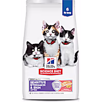Hill's Science Diet Kitten Sensitive Stomach & Skin Salmon & Brown Rice Recipe Dry Cat Food