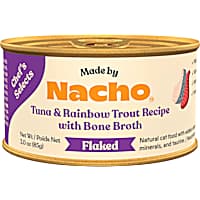 Made by Nacho Chef's Selects High Protein, Grain-Free Flaked Tuna & Rainbow Trout All Life Stages Wet Cat Food
