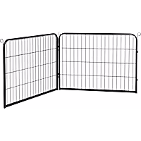 Topeakmart Black 2 Metal Panels Exercise Dog Playpen