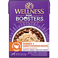 Wellness Bowl Boosters Hearty Turkey & Sweet Potatoes Recipe in Savory Bone Broth Dog Food Toppers