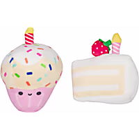 Pearhead Pet Happy Birthday Cupcake and Cake Toy Set for Cats