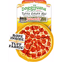 Doggijuana Tuffer Chewer Mini Refillable Pepperoni Pizza Dog Toy