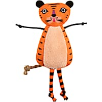 SmartyKat Instincts Teasin' Tiger HappyNip Catnip & Silvervine Plush Tiger Cat Toy