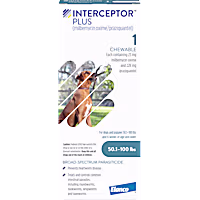 Interceptor Plus Chewables for Dogs 50 to 100 lbs.