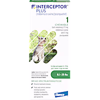Interceptor Plus Chewables for Dogs 8 to 25 lbs.