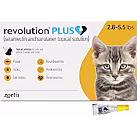 Revolution Plus Topical Solution 2.8-5.5 lbs. Cat