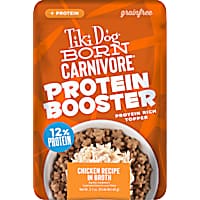 Tiki Dog Born Carnivore Protein Booster Topper Chicken Recipe in Broth Dog Food Topper