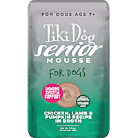 Tiki Dog Senior Mousse Chicken, Lamb & Pumpkin Recipe Wet Dog Food