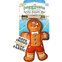 Doggijuana Tuffer Chewer Mini Refillable Gingerbread Cookie Dog Toy