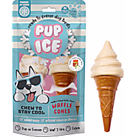Pup Ice Waffle Cone Vanilla and Peanut Butter Treats for Dogs