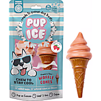 Pup Ice Waffle Cone Strawberry Treats for Dogs