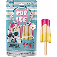 Pup Ice Rocket Lollies Srawberry and Banana Treats for Dogs
