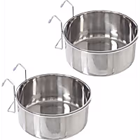Pet Adobe Stainless-Steel Hanging Dog Bowl Set