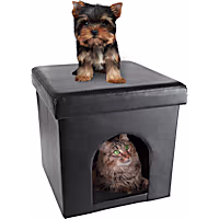 Pet Adobe Collapsible Cat Bed and Ottoman