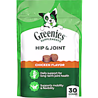Greenies Chicken Flavor Hip and Joint Supplement Soft Chews for Dogs