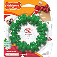 Nylabone Holiday Power Chew Textured Ring Chew Toy