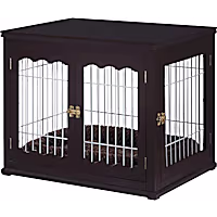 UniPaws Espresso Furniture Style Crate for Medium Dogs