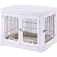 UniPaws White Furniture Style Crate for Medium Dogs