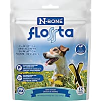 N-Bone Mint Flavor Flossta Dual Action Dental Chews for Dogs
