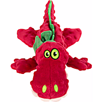 goDog Holiday Collection Gator Squeaky Plush Dog Toy with Chew Guard Technology