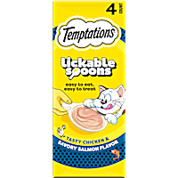 Temptations Lickable Spoons Tasty Chicken and Savory Salmon Flavor Adult Wet Cat Treat