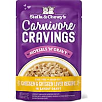 Stella & Chewy's Carnivore Cravings Morsels'N'Gravy Chicken & Chicken Liver Recipe Cat Food