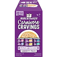 Stella & Chewy's Carnivore Cravings Savory Shreds Canned Variety Pack Cat Food