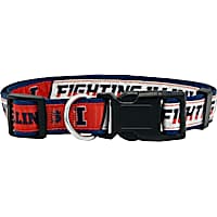 Pets First NCAA Illinois Satin Dog Collar